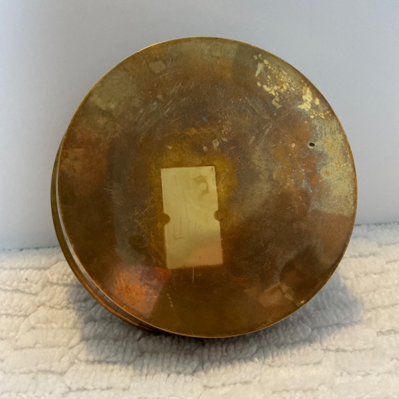 Vintage Bethlehem and Jerusalem Cross Pyx - Enamelled Brass - Picture 12 of 14